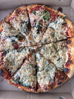 Vegan Cheeze, spinach and plant based pepperoni   at Pizza Pizza in Guelph