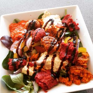Beetroot & falafel bowl (from social media) at Caffè No 3 @ Home in Durham
