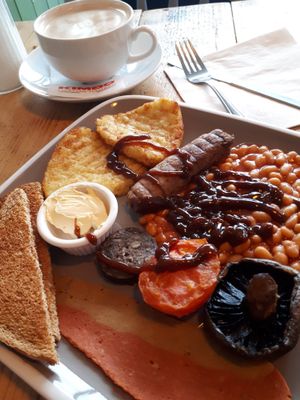 This was the best vegan breakfast ive had. The coffee was so good. Just what i needed. at Caffè No 3 @ Home in Durham