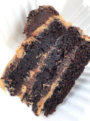 Choc & caramel cake  at Caffè No 3 @ Home in Durham