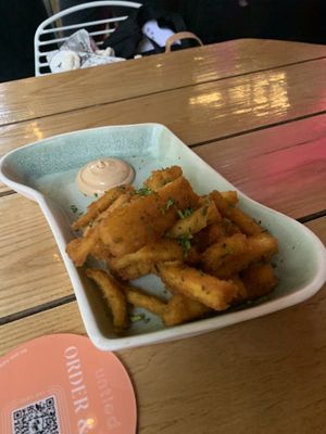 Polenta fries and chipotle Mayo   at Untied in Sydney