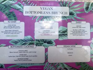 Menu at Untied in Sydney