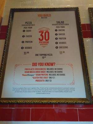 Menu at Firecrust in Lloydminster