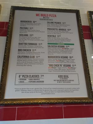 Menu at Firecrust in Lloydminster