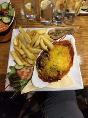 Vegan Lasagne at The Barge & Bottle in Sleaford