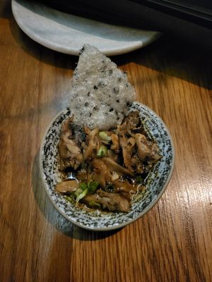 Huître en shooter at Momo in Montreal