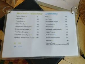 More menu at White Banana Beach Club in Siargao