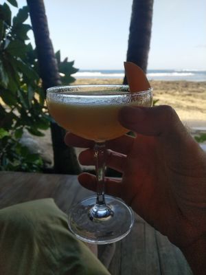 Seaside cocktails! at White Banana Beach Club in Siargao