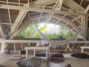 Upstairs at White Banana Beach Club in Siargao