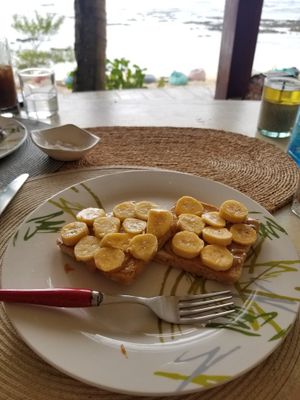 Peanut butter banana toast at White Banana Beach Club in Siargao