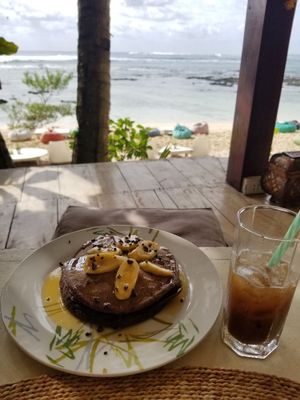 Choco banana pancake at White Banana Beach Club in Siargao