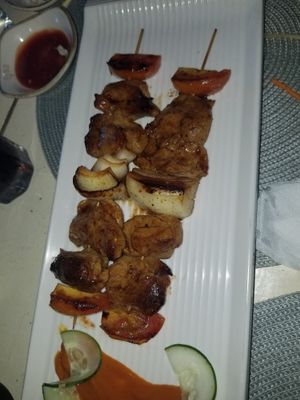 vegan BBQ skewers at White Banana Beach Club in Siargao