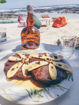 Chocolate banana pancakes (omit the honey) at White Banana Beach Club in Siargao