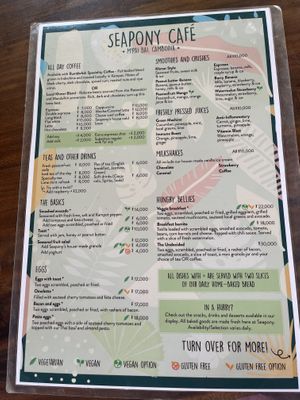 Menu   at Seapony Bungalow in Koh Rong