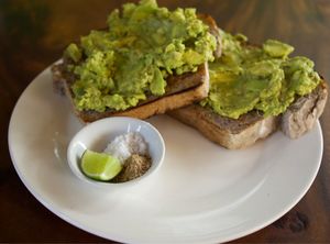 Avo on toasts at Seapony Bungalow in Koh Rong