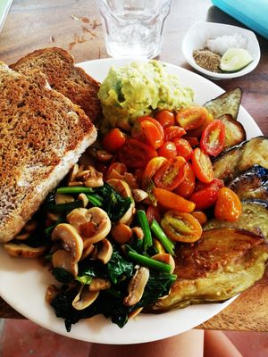 The Vegan Breakfast (veggie without eggs) at Seapony Bungalow in Koh Rong