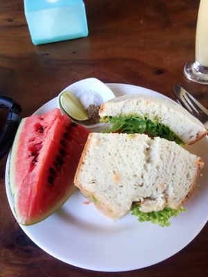 Salad sandwich at Seapony Bungalow in Koh Rong