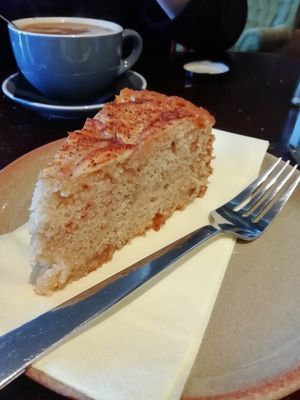 Apple and cinnamon cake at The Font in Chorlton
