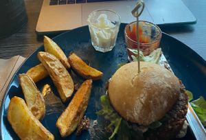 My quick lunch, half the fries are already eaten at Katzentempel - Leipzig Ost in Leipzig