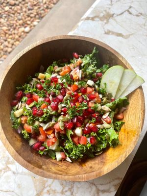 Summertime Kale Salad at Loving Earth Cafe in Fort Kochi