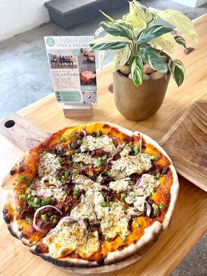 Mrs Rosemary pizza at Loving Earth Cafe in Fort Kochi