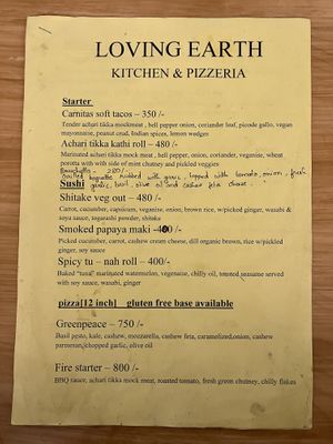 Menu 3  at Loving Earth Cafe in Fort Kochi