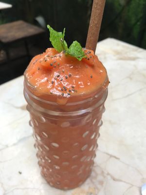 papaya goodness at Loving Earth Cafe in Fort Kochi