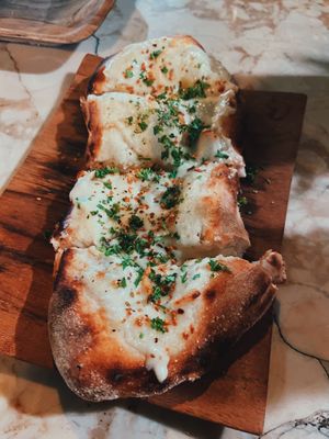 Cheesy garlic bread   at Loving Earth Cafe in Fort Kochi