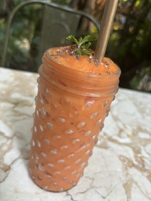 Tropical fruit crush   at Loving Earth Cafe in Fort Kochi