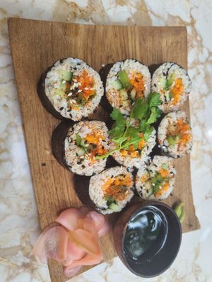 Sushi at Loving Earth Cafe in Fort Kochi