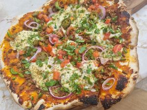 Pizza at Loving Earth Cafe in Fort Kochi