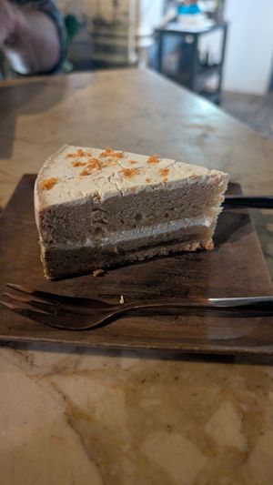 Orange cake at Loving Earth Cafe in Fort Kochi