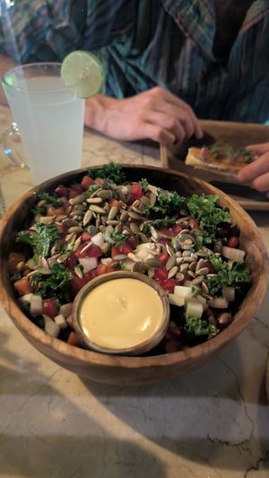 Kale salad at Loving Earth Cafe in Fort Kochi