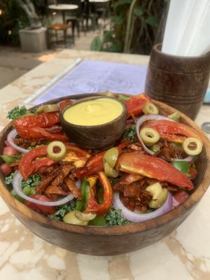 One of the many salads  at Loving Earth Cafe in Fort Kochi
