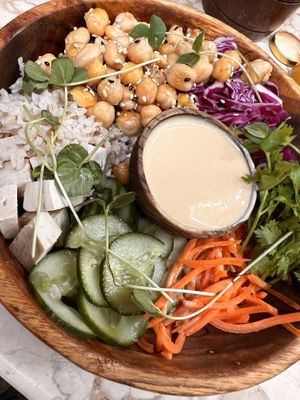 Miso tofu protein Buddha bowl  at Loving Earth Cafe in Fort Kochi