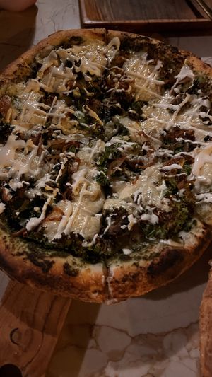 Greenpeace pizza  at Loving Earth Cafe in Fort Kochi