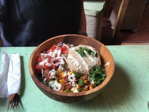 Mexican Buddha bowl at Loving Earth Cafe in Fort Kochi