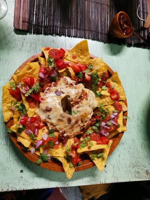 Cheesy nachos 😱👌👌👌 at Loving Earth Cafe in Fort Kochi