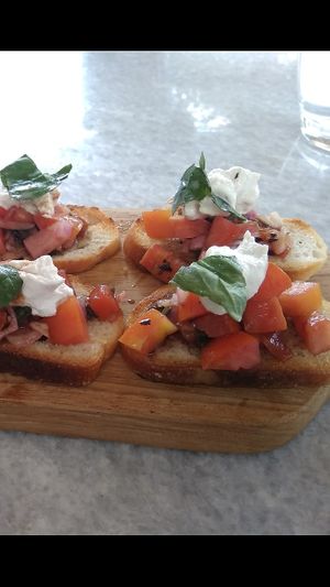 Bruschetta  at Loving Earth Cafe in Fort Kochi