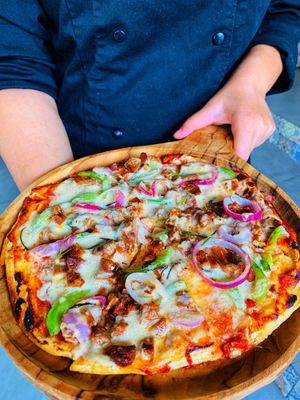 Mrs Rosemary  at Loving Earth Cafe in Fort Kochi