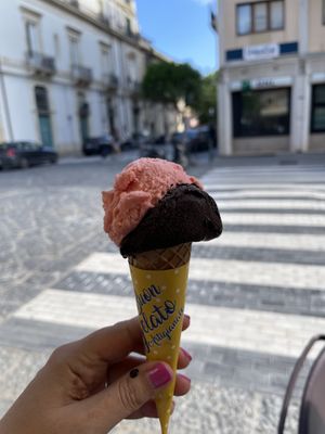 Strawberry and chocolate - so good!  at Voglia Matta in Siracusa