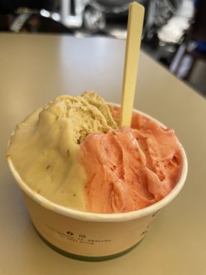 Strawberry and soya cream   at Voglia Matta in Siracusa