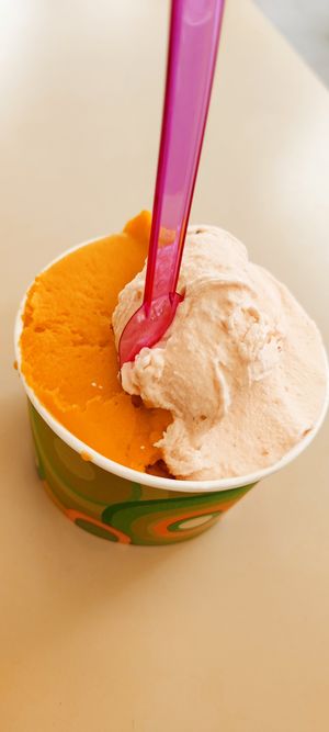 mango and strawberry at Voglia Matta in Siracusa