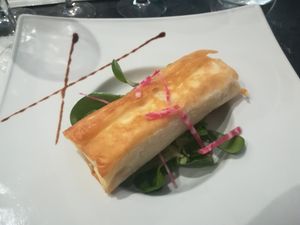 plat feuille de brick farcie at La Primatiale in Nancy