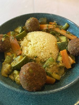 Tajine and falafel   #Veganuary at Le Cap Marine in Nancy