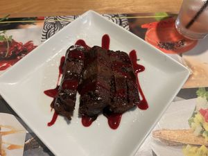 The vegan sweet potato brownie   at Mesa Mercado in Carmichael