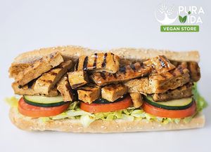 V-chick'n strips at Pura Vida Vegan Store in Chihuahua