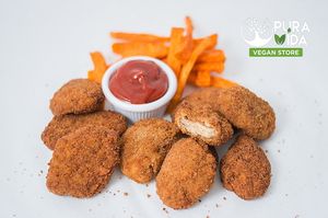 V-chick'n nuggets at Pura Vida Vegan Store in Chihuahua