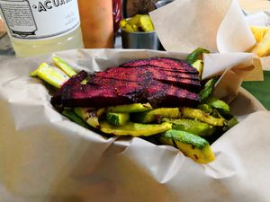 Vegan fajitas. at Konga Burger in Chihuahua