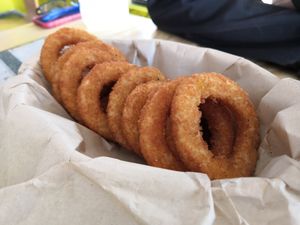 Onion rings. at Konga Burger in Chihuahua
